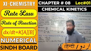 Chemical Kinetics  Lec01  CH8  XIChemistry  UrduHindi [upl. by Aryad769]