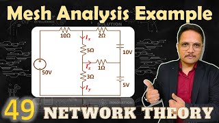 2  Mesh Analysis in Network Theory Solved Example and Detailed Explanation [upl. by Hnacogn60]