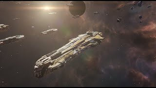 Infinite Lagrange  Dual Fleets 60 Ships attack on a 25 ship Defensive Mining Garrison Fleet [upl. by Dasha]