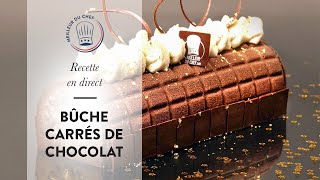 Recette Bûche de Noël en direct  la Bûche Carrés de Chocolat [upl. by Mcclure]