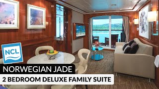 Norwegian Jade  2 Bedroom Deluxe Family Suite Full Walkthrough Tour  2024  4K [upl. by Unhsiv]