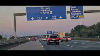 Driving in Autobahn from Frankfurt Hahn to Neureuth Germany 302km Summer 2024 [upl. by Ellehciram]