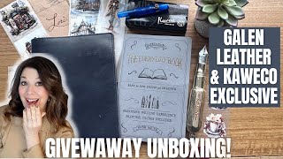 Amazing Giveway Unboxing Galen Leather Everyday Notebook amp Kaweco from Clare Coco [upl. by Adne]