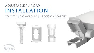 Installation  Adjustable Flip Cap Easy•Clean Toilet Seat Stays Tight [upl. by Ivett]