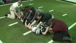 Log roll Procedure for On field Management of Sports Emergencies [upl. by Alcine]