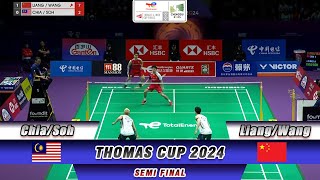 Aaron ChiaSoh Wooi Yik vs Liang Wei KengWang Chang  Thomas Cup 2024  SF [upl. by Afra]