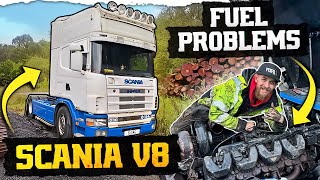 Scania 144 530 V8 Fuel problems [upl. by Enamrej415]