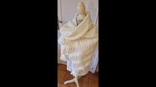 Tuto chauffe épaule  comment réaliser le point chevron au crochet [upl. by Gilson]