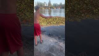 Bare hook fishing challenge [upl. by Ythomit]