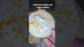 Lofthouse candy corn sugar cookies 💛🧡🤍 cookies lofthouse sugarcookies falltreats shorts snacks [upl. by Arriet]