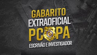 Gabarito Extraoficial  Investigador  PC PA  Alfacon [upl. by Horn608]