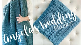 Crochet Wedding Blanket Easy Repeat [upl. by Corb]