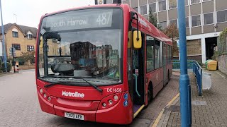 Bus Journey Route 487 towards Wilseden Junction Metroline Enviro200 DE1658 YX09AEK [upl. by Ahsienaj]