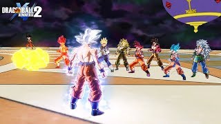 Mastered UI Goku vs All Gokus Transformations  DragonBall Xenoverse 2 [upl. by Samford]