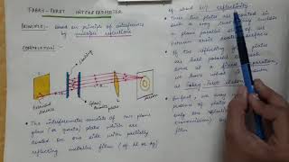 Lecture 21 3rd Semester  FabryPerot Interferometer Part 1 [upl. by Burnight793]