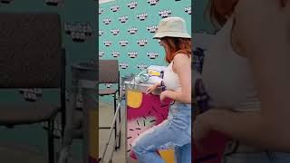 Amouranth Steps On People At Twitchcon shorts Amouranth Twitch Twitchcon Funny [upl. by Ahsenod]