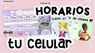 COMO HACER UN HORARIO DE CLASES DESDE TU CELULAR [upl. by Maje905]