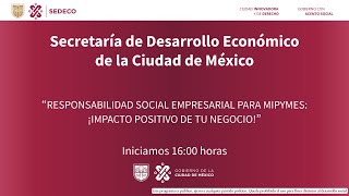 Responsabilidad Social Empresarial para MiPyMes ¡Impacto Positivo de tu Negocio [upl. by Isnyl]