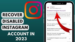 How to Recover Permanently Disabled Instagram Account 2023  Disabled Instagram Account Recovery [upl. by Anirehtac]