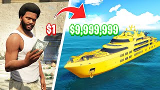 BUYING THE CHEAPEST VS MOST EXPENSIVE BOAT IN GTA 5 [upl. by Avla]