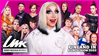 UMK 2022 Reaction  Finland in Eurovision 🇫🇮 ALL SONGS [upl. by Nahshun]