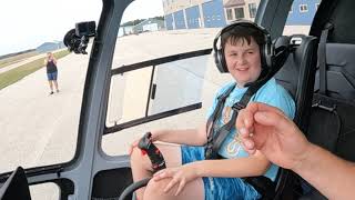 10YearOlds First Helicopter Flight Lesson in an Enstrom 480B [upl. by Erde]