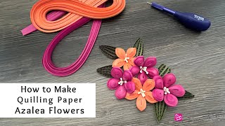 How to Make Quilling Paper Azalea Flowers  Quilling for Beginners [upl. by Ehcrop]