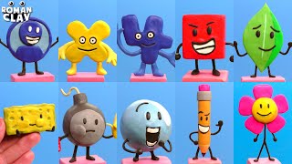 Making BFDI BFDIA ► Roman Clay Tutorial [upl. by Reffinnej]