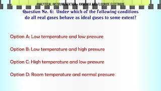 MCQ Questions Ammonia and Fluoride Electrode with Answers [upl. by Aihsilat]