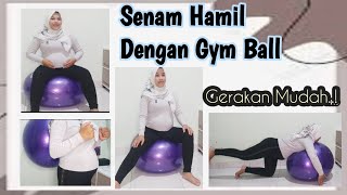 Senam hamil trimester 3 dengan gymball [upl. by Poland]