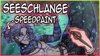 ✦┃ Speedpaint 07 ┃ Seeschlange ┃ CSP Illustration Digitalart [upl. by Cartwright]