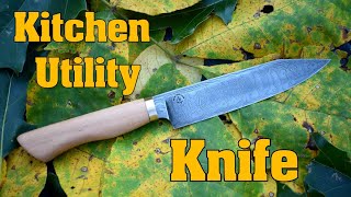 Forging a Damascus kitchen utility knifePetty knife [upl. by Marlyn]