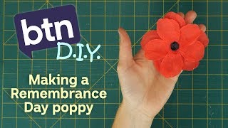 Making a Remembrance Day Poppy  BTN DIY [upl. by Pytlik]