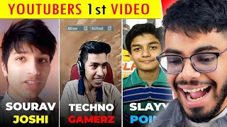 Reacting To Famous Youtubers FIRST Videos [upl. by Amsaj]