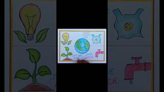 World Environment Day DrawingSave Earth poster DrawingSave Nature Drawing shorts art drawing [upl. by Annahvas]