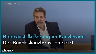 Steffen Hebestreit zu den HolocaustÄußerungen von Mahmud Abbas im Kanzleramt am 170822 [upl. by Arnaldo]