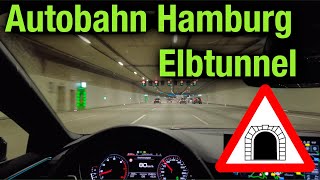 4K Driving Autobahn A7  Hamburg North to South Hamburger Deckel amp Elbtunnel  POV [upl. by Jeremiah]