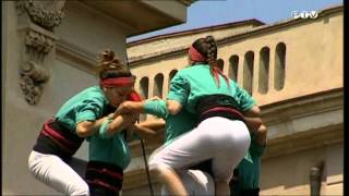 Castellers de Vilafranca  Primer 3 de 10 amb folre i manilles descarregat  Sant Fèlix 2013 [upl. by Esch711]