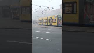 Straßenbahn Leipzig im Nebel tram hauptbahnhof [upl. by Anairdna]