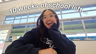 first day of school back from spring break VLOG  10 more weeks left of high school [upl. by Greyso]