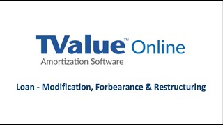 TValue Online Loan Modification Forbearance and Restructuring [upl. by Nairb]