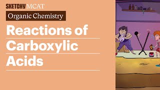 Carboxylic Acids Reactions Esterification Amides amp More Full Lesson  Sketchy MCAT [upl. by Bascomb]