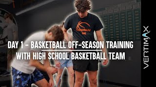 Basketball OffSeason Training with High School Basketball Team [upl. by Zennie115]