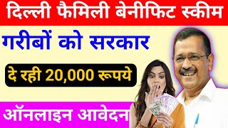 delhi family benefit scheme online apply  delhi government schemes delhi govt schemes [upl. by Nisaj]