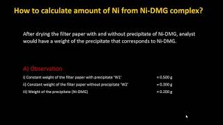 How to calculate amount of Ni from NiDMG complex [upl. by Enomyar195]