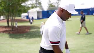 Harold Varner III talks playing with Bubba chipping tips and more at the Zurich Classic [upl. by Matthaus]