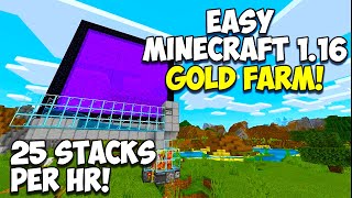 SIMPLE Minecraft 116 GOLD FARM TUTORIAL Minecraft Bedrock PS4XBOXSWITCHMCPE [upl. by Ahsenroc]