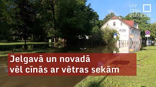 Jelgavā un novadā vēl cīnās ar vētras sekām [upl. by Stannwood]