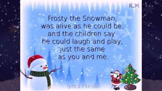 CANZONE DI NATALE PER BAMBINI  FROSTY THE SNOWMAN with lyrics  con testo [upl. by Hewes]