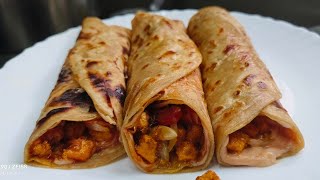 Delicious paneer tikka roll  paneer Kathi roll recipe easy paneer roll recipe recipe paneerroll [upl. by Iffar]